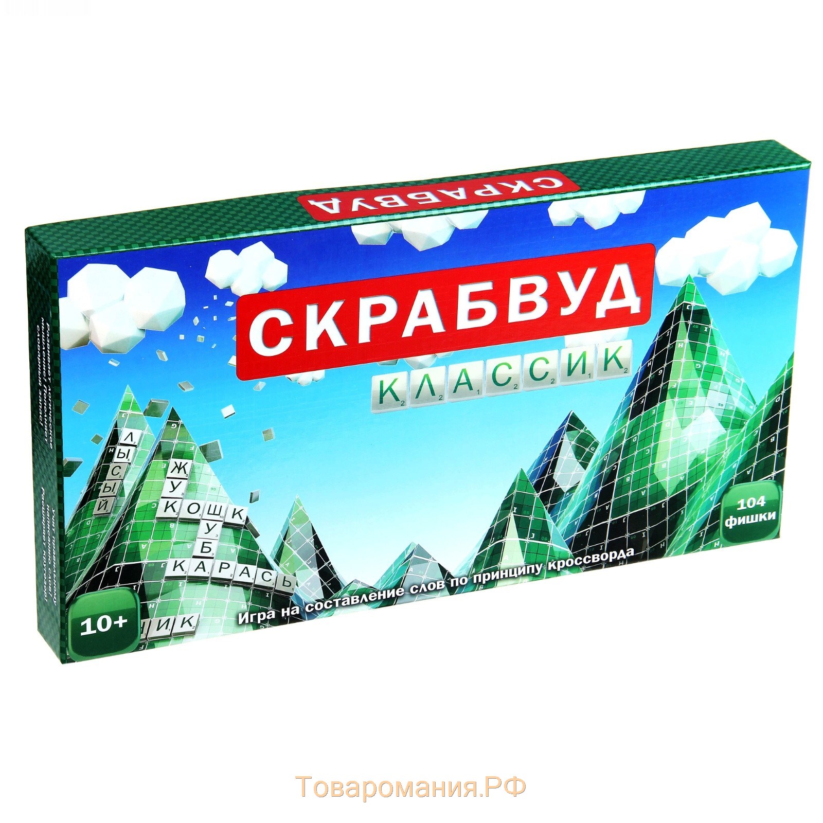 Настольная игра на составление слов «Скрабвуд Классик», 104 фишки, 10+