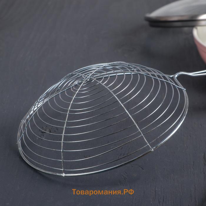 Шумовка  «Стандарт», h=43.8 см, d=22.7 см, нержавеющая сталь, серебристый