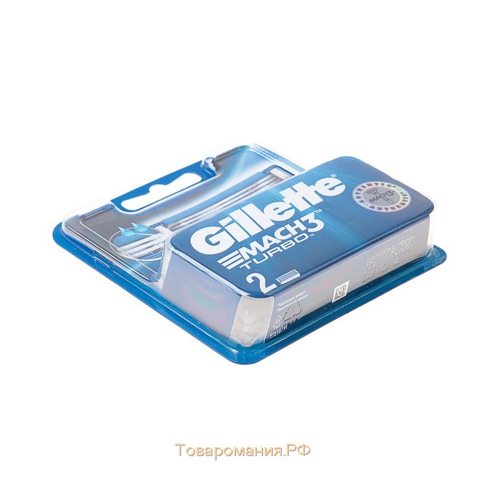 Сменные кассеты Gillette Mach3 Turbo Aloe, 3 лезвия, 2 шт