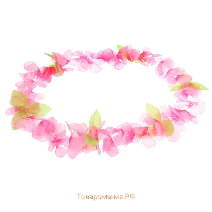 Гавайское ожерелье "Плюмерия розовая"