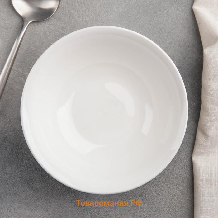 Тарелка глубокая  White Label, 350 мл, d=15 см, фарфор, белая