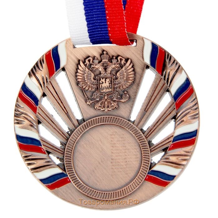 Медаль под нанесение 040, d= 7 см. Цвет бронза. С лентой