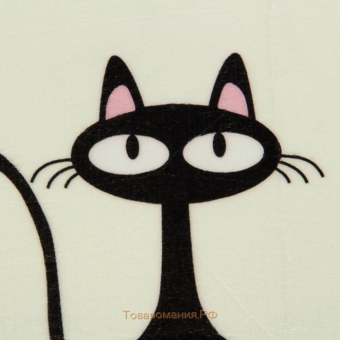 Коврик для ванной и туалета «Чёрная кошка», 40×60 см, цвет МИКС