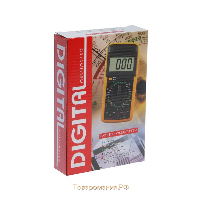 Мультиметр ТУНДРА DT-9205А, ACV/DCV, ACA/DCA, 200-200MΩ, 20nF-200mF, прозвон
