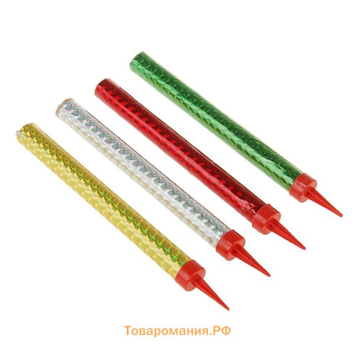 Свечи фонтаны для торта «Золотые искры», 17.5 см, 60 секунд, 4 шт.