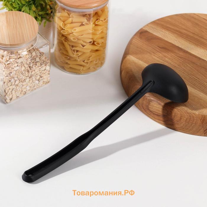 Половник  «Орихалк», 30 см, чёрный