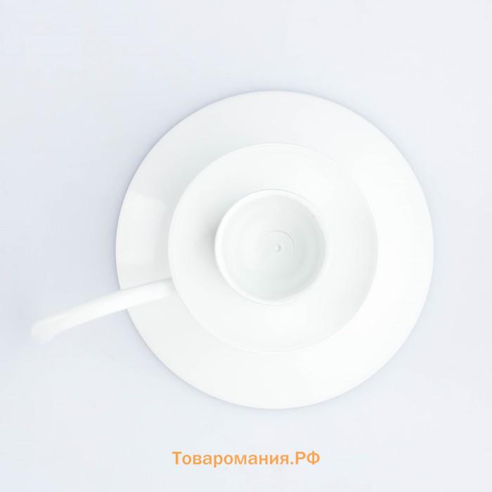 Подсвечник "Ретро" металл на 1 свечу, 10х4 см, белый