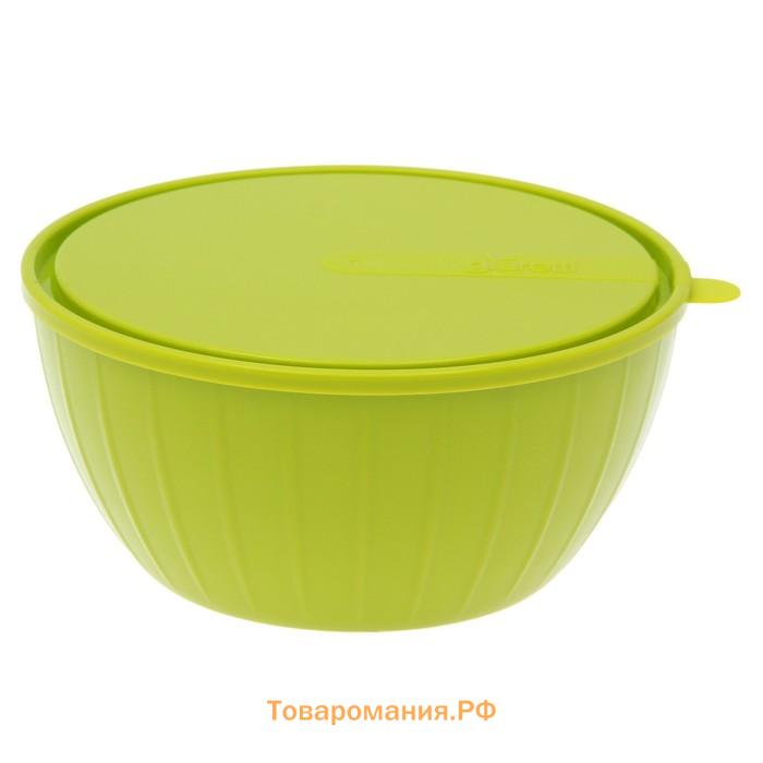 Салатник с крышкой Giaretti Fiesta, 5 л, пластик, микс