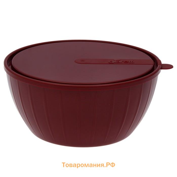 Салатник с крышкой Giaretti Fiesta, 5 л, пластик, микс