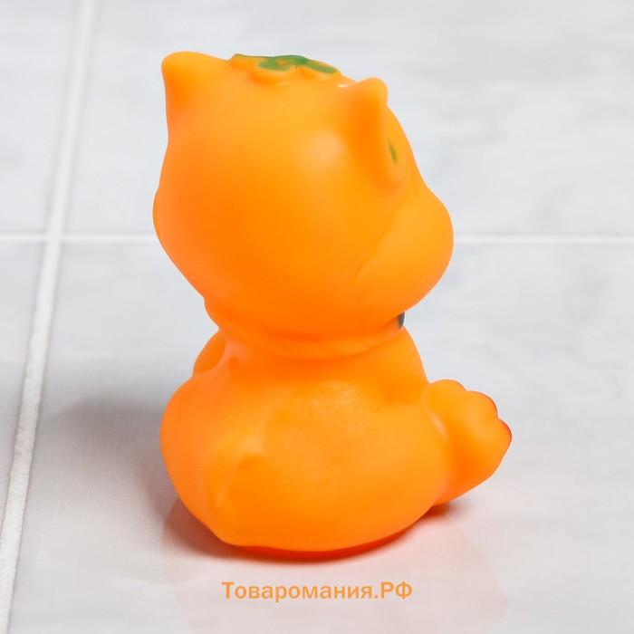 Резиновая игрушка для ванны «Котик», с пищалкой, 1 шт, цвет МИКС, Крошка Я
