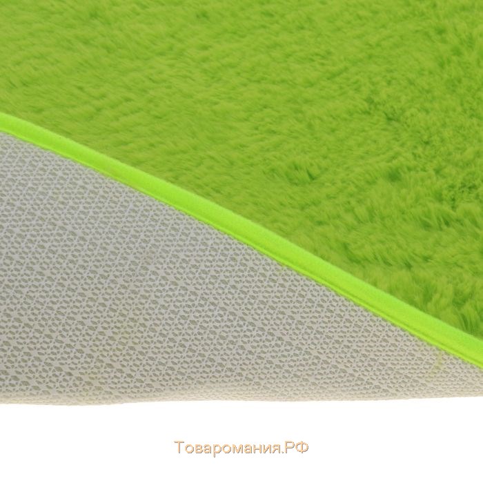Набор ковриков для ванной и туалета «Пушистик», 2 шт, 40×50 см, 50×80 см, цвет зелёный