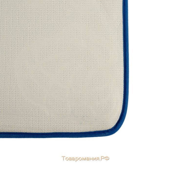 Набор ковриков для ванной и туалета «Ракушки», объёмные, 2 шт, 40×50 см, 50×80 см, цвет синий