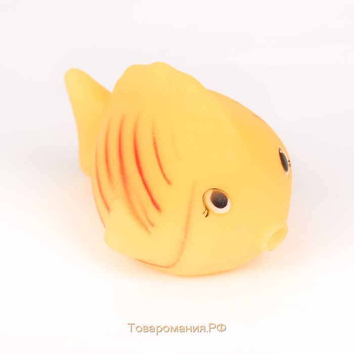 Резиновая игрушка для ванны «Чудо-рыбка», 9 см, с пищалкой, цвет МИКС, Крошка Я