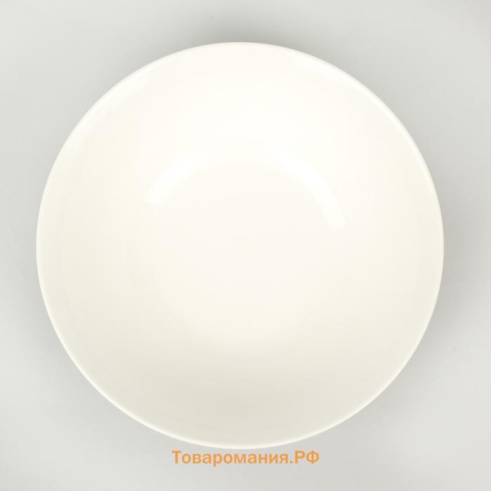 Тарелка глубокая  White Label, 950 мл, d=20 см, фарфор, белая