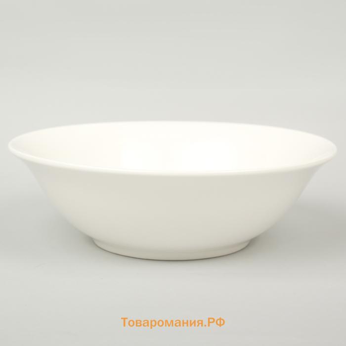 Тарелка глубокая  White Label, 950 мл, d=20 см, фарфор, белая