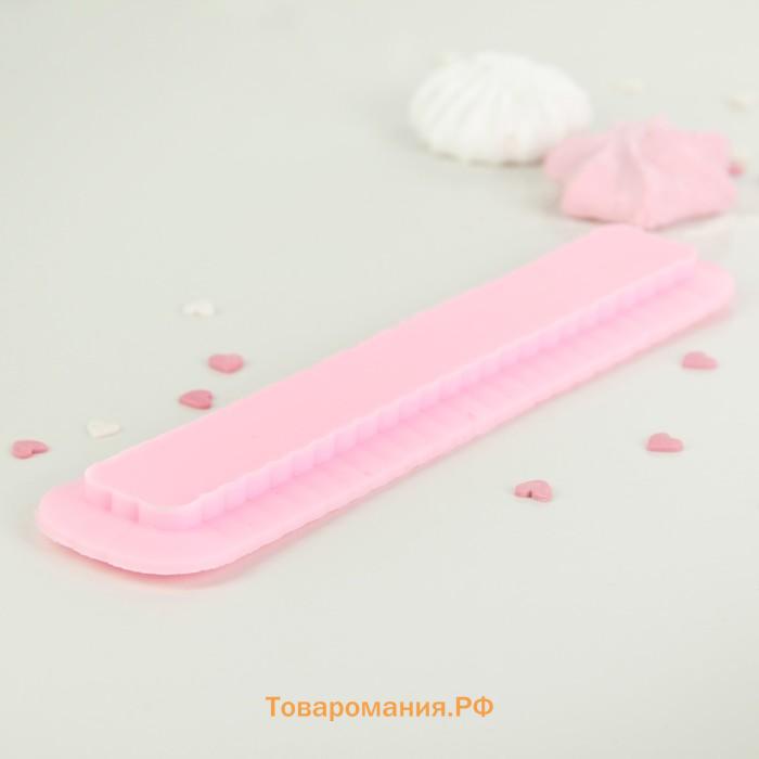 Молд для заливки  «Жемчуг», силикон, 17.5×4 см, розовый