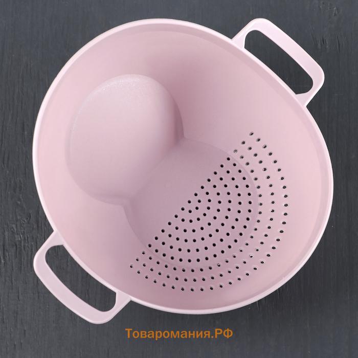 Дуршлаг кухонный  «Сердце», d=20 см, с ручками, МИКС