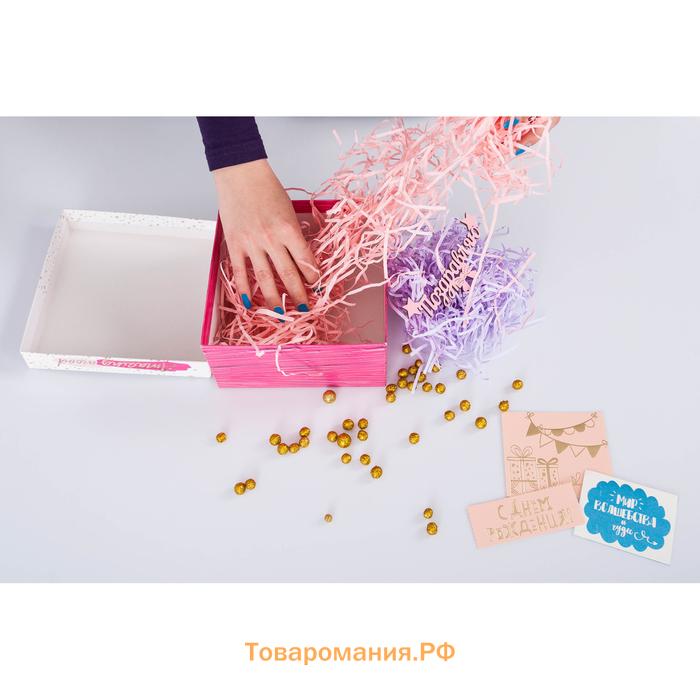 Наполнитель бумажный, нежно - розовый, 50 г