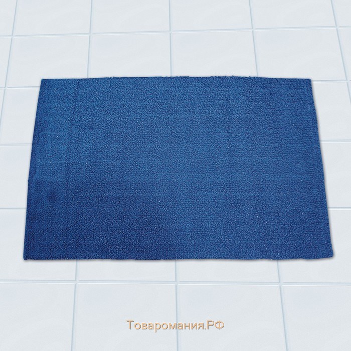 Коврик для ванной комнаты Solid, цвет синий/голубой 55х85 см