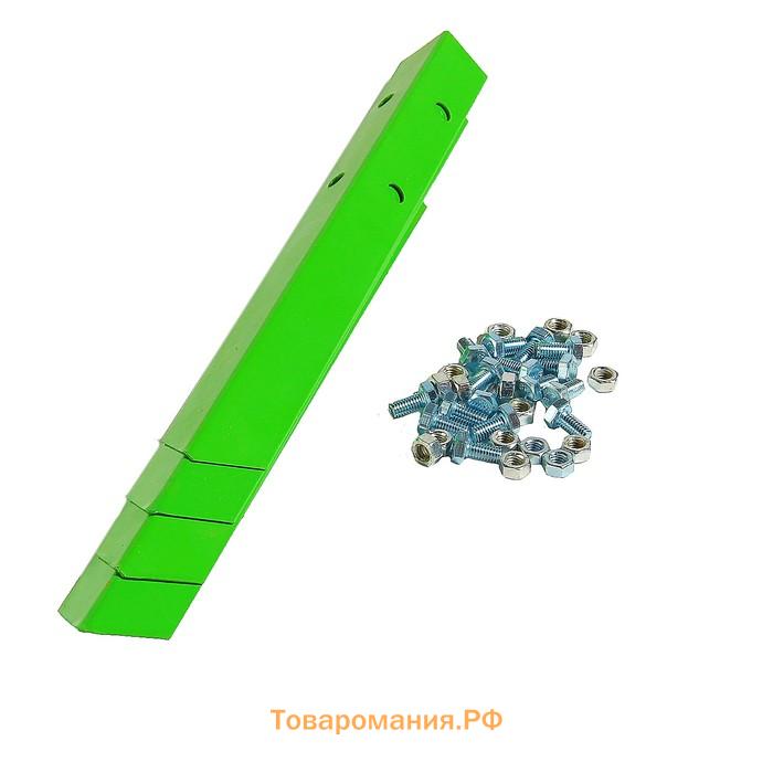 Клумба оцинкованная, 100×100×15 см, зелёная, «Квадро», Greengo