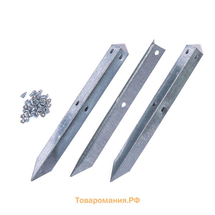 Клумба оцинкованная, 100×100×15 см, зелёная, «Квадро», Greengo