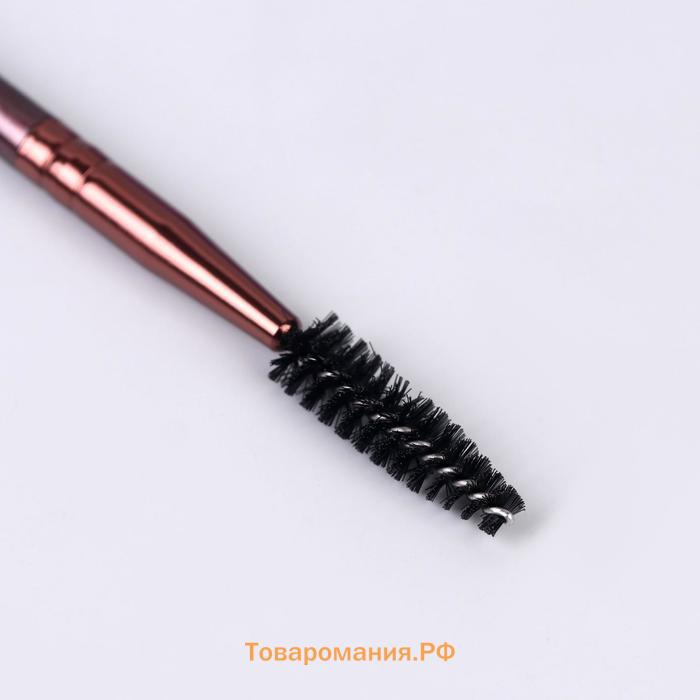 Щёточка для бровей и ресниц Brush COFFEE, 15 (±1) см, бронзовая