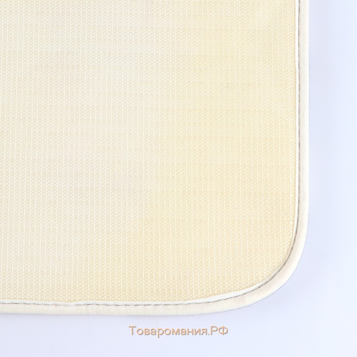 Набор ковриков для ванной и туалета «Камни», 2 шт, 40×50 см, 50×80 см, цвет белый