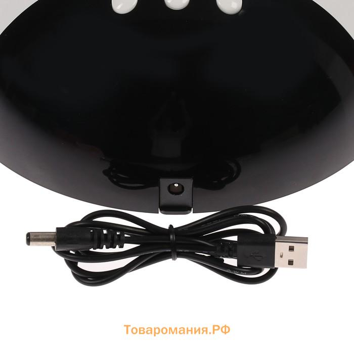 Лампа для маникюра LUF-18, UV/LED, 8 диодов, 24 Вт, таймер, USB, белая