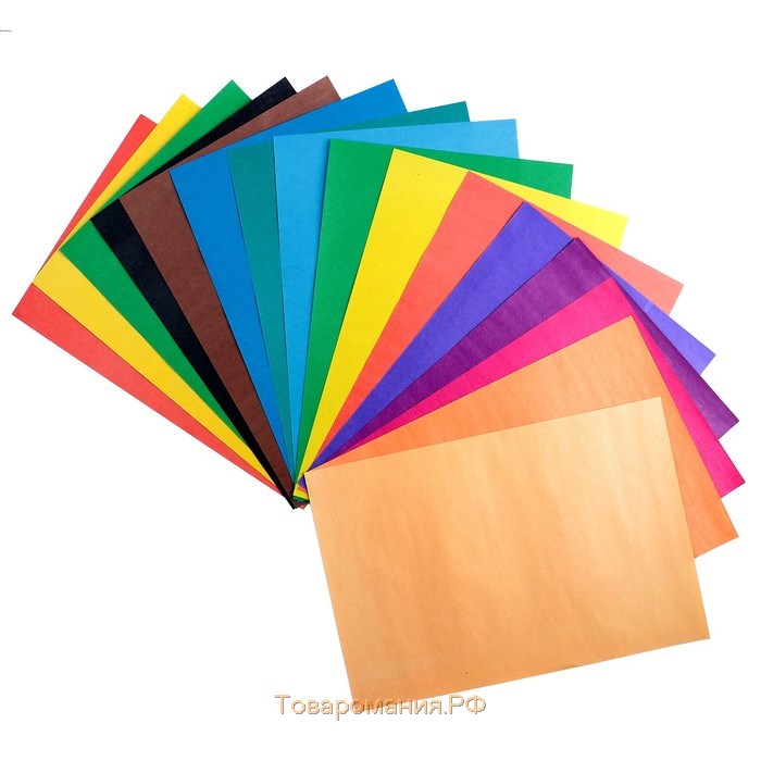 Набор для детского творчества А4, 10 листов картон цветной немелованный + 16 листов бумага цветная двусторонняя