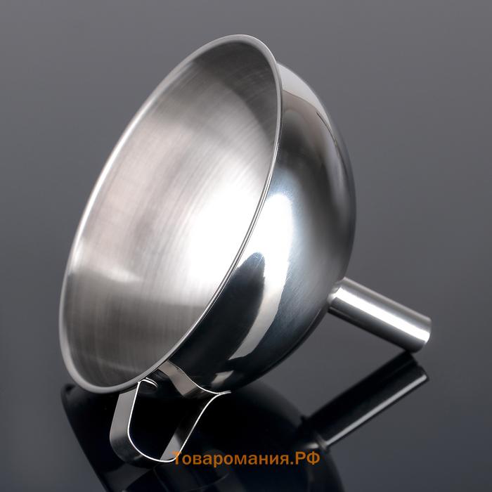 Воронка, d=15 см, нержавеющая сталь, с ручкой