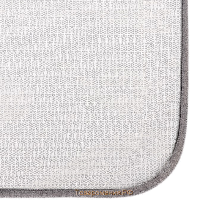 Набор ковриков для ванной и туалета «Грация», 2 шт, 40×50 см, 50×80 см, цвет серый