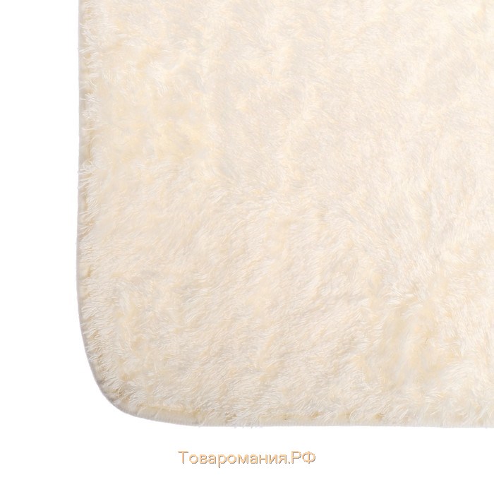 Набор ковриков для ванной и туалета «Пушистик», 2 шт, 38×40 см, 40×60 см, цвет белый