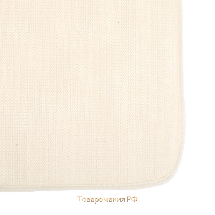 Набор ковриков для ванной и туалета «Пушистик», 2 шт, 38×40 см, 40×60 см, цвет белый