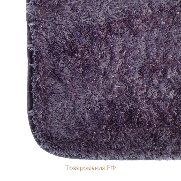 Набор ковриков для ванной и туалета «Пушистик», 2 шт, 38×40 см, 40×60 см, цвет серый