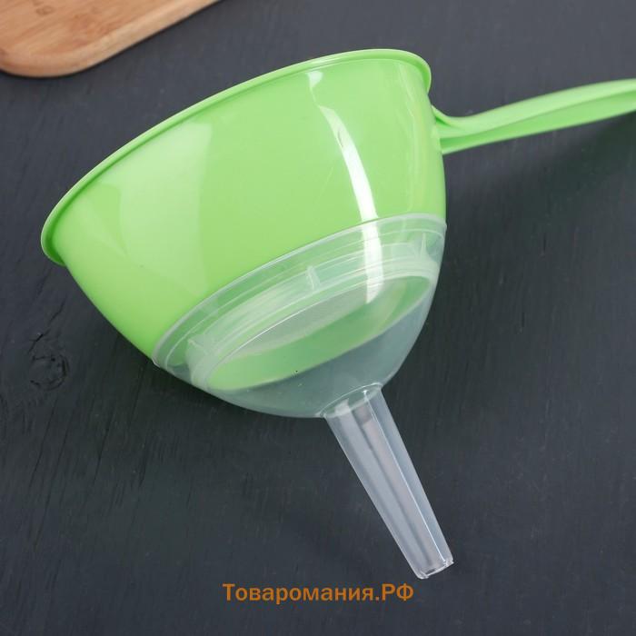 Воронка-сито пластиковая «Комбо», 24.5×12×14.5 см, МИКС