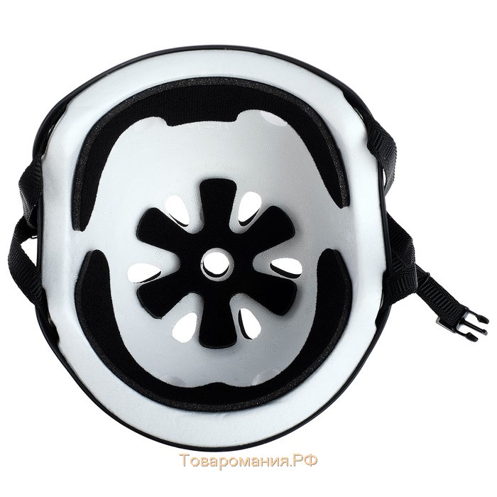 Шлем защитный детский ONLYTOP OT-S507, обхват 55 см, цвет чёрный