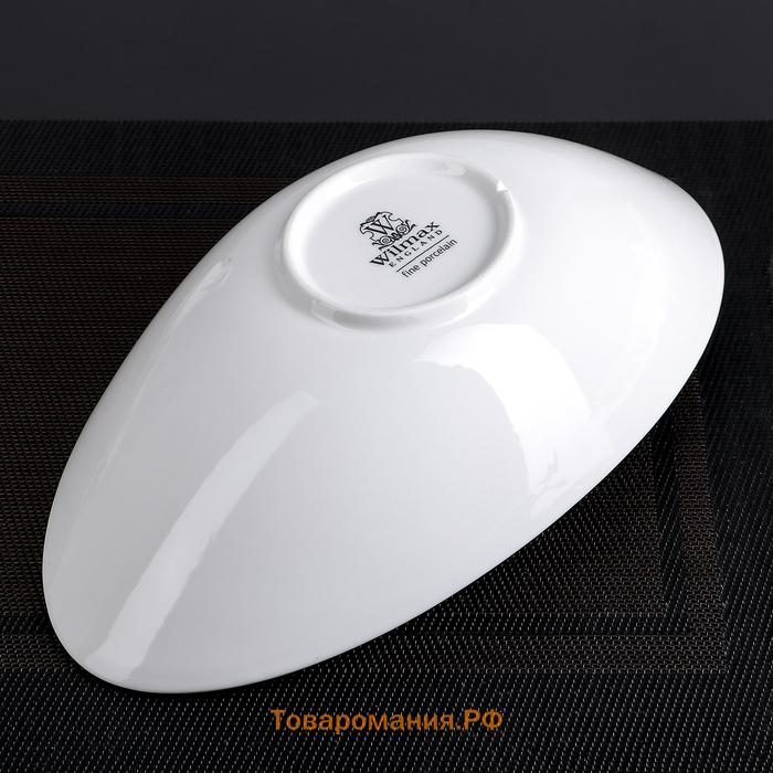 Салатник Wilmax Olivia, 30.5×17×8.5 см, фарфор, белый