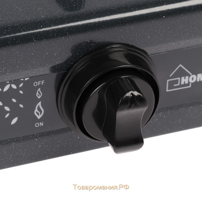 Плитка газовая HOMESTAR HS-1201, 1 конфорка, тёмно-серая