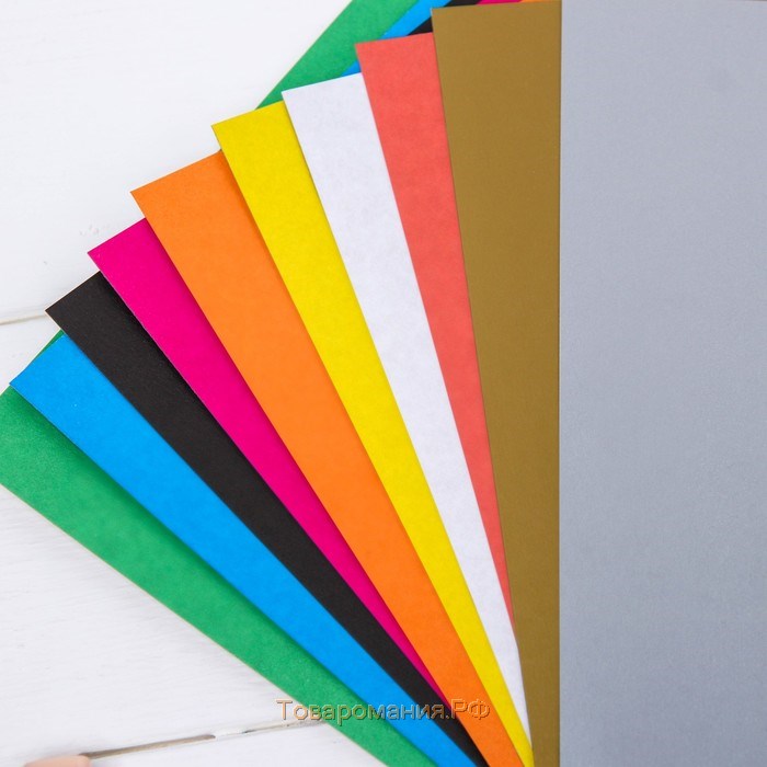 Набор "Смешарики" А5: 10л цветного одностороннего картона + 16л цветной двусторонней бумаги