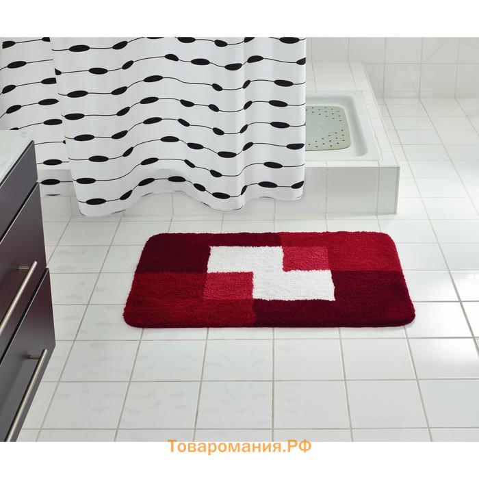 Коврик для ванной комнаты Coins, красный, 55x50 см