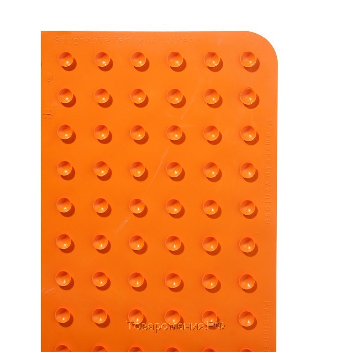 Коврик противоскользящий Basic, оранжевый, 51x51 см