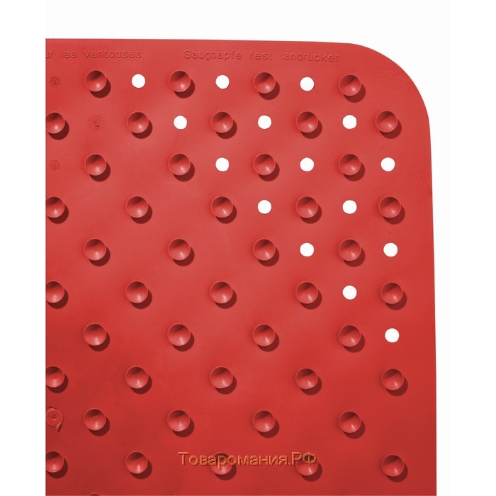 Коврик противоскользящий Plattfuß, красный, 54x54 см