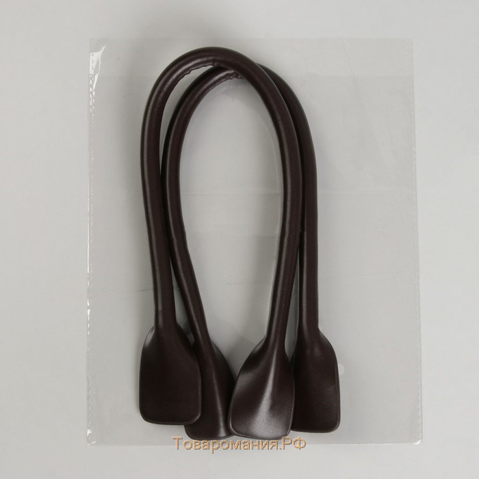 Ручки для сумки, пара, 44 ± 1 × 1 см, цвет коричневый
