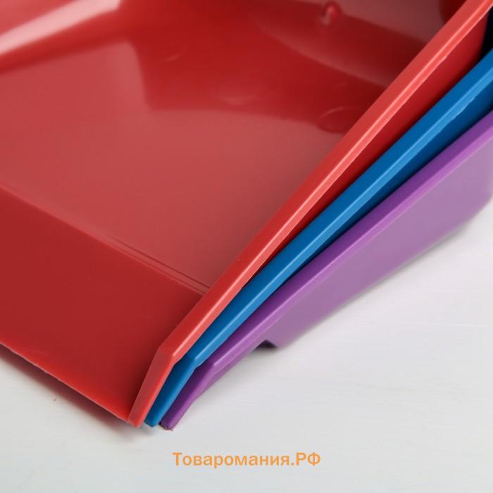 Совок для мусора с ручкой СибПолимер, пластик, 30×23×24 см, МИКС