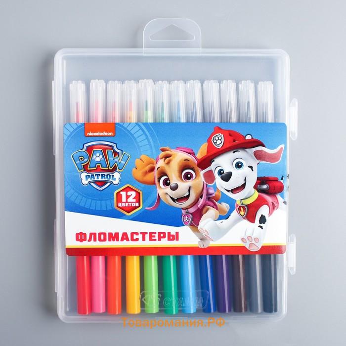 Фломастеры, 12 цветов, Paw Patrol