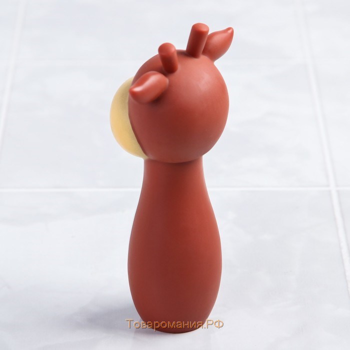 Резиновая игрушка для ванны «Веселый боулинг», 12 см, с пищалкой, виды МИКС, Крошка Я