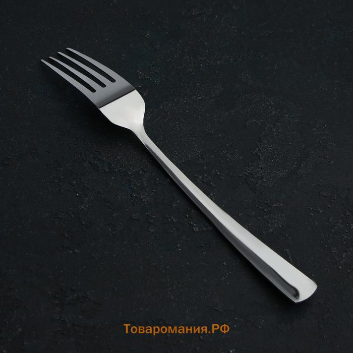 Вилка столовая  Gleen, h=21 см, толщина 1.2 мм, нержавеющая сталь, серебристая
