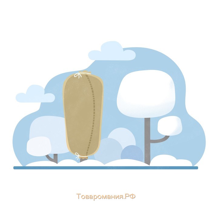 Чехол для растений, прямоугольный на молнии, 160 × 120 см, спанбонд с УФ-стабилизатором, плотность 60 г/м², цвет МИКС