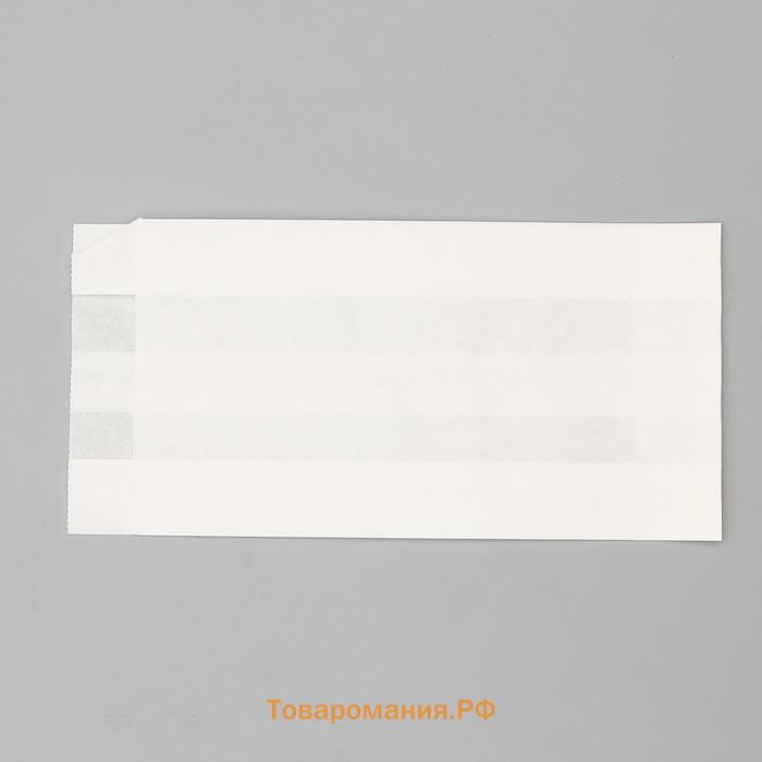 Пакет бумажный фасовочный, белый, V-образное дно, 20×10×5 см