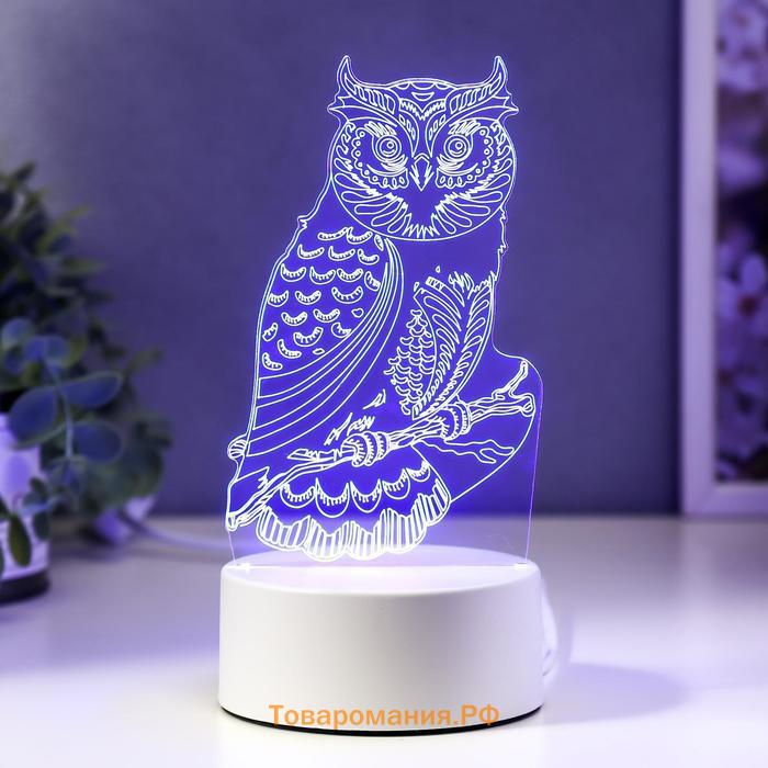 Светильник «Сова» LED RGB от сети